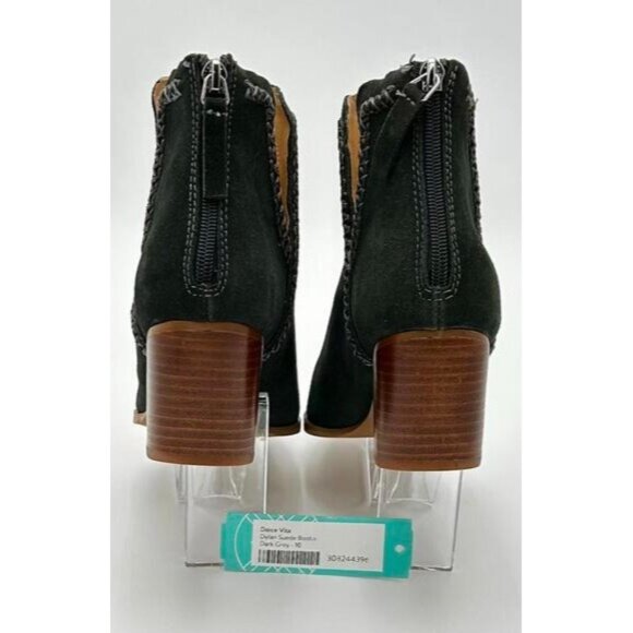 Dolce Vita Suede Booties Womens Sz 10 Dark Grey Western Ankle Boots Fall Winter - Picture 3 of 6